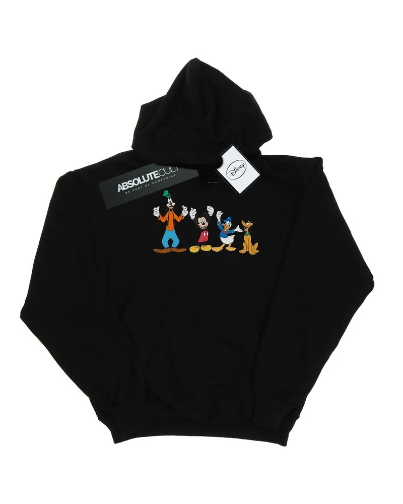 Disney Herren Mickey Mouse Friends Hoodie (Schwarz Schwarz