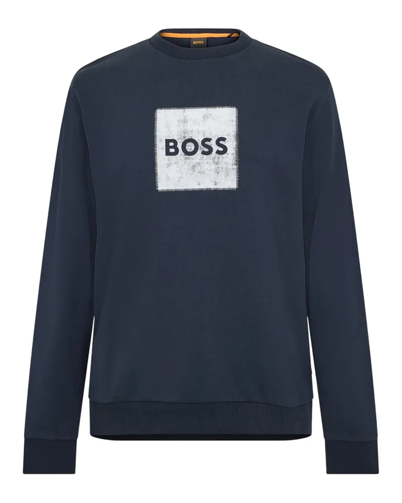 HUGO BOSS Sweatshirt für Herren, Rundhalsausschnitt (Marine Marineblau