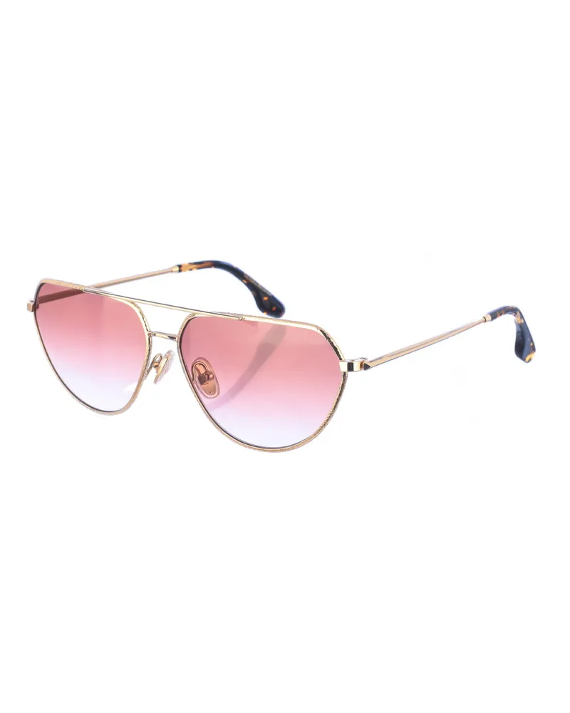 Victoria Beckham Metall-Sonnenbrille mit rechteckiger Form VB221S Damen Rosa