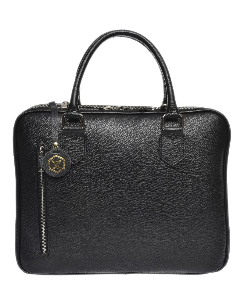 Luisa Vannini Schwarz Rindsledertasche Schwarz