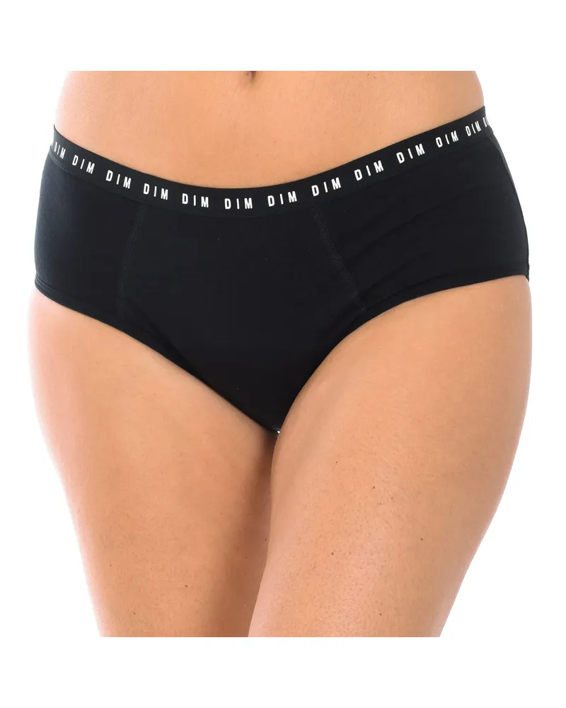 DIM D0AYB Menstruations-Culotte für Frauen mit starkem Fluss, bequemer und diskreter Schnitt für den täglichen Gebrauch oder Sport Schwarz