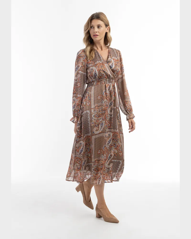 Usha Robe maxi avec imprimé paisley nowles Braun