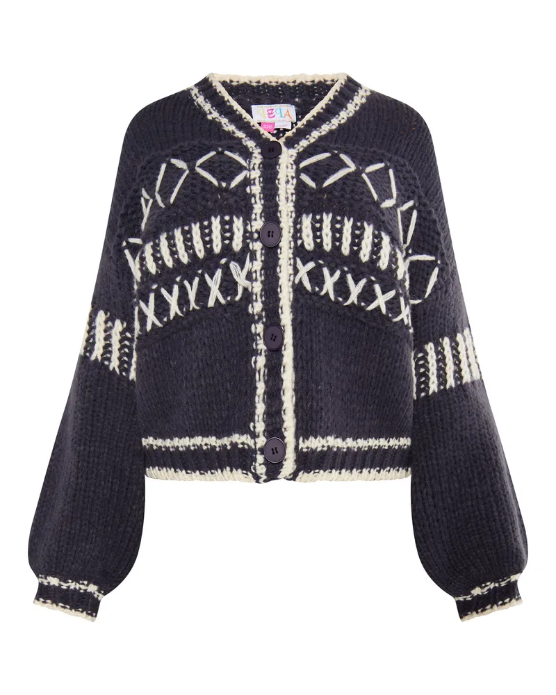 IZIA Strickjacke für Damen - Grau Grau