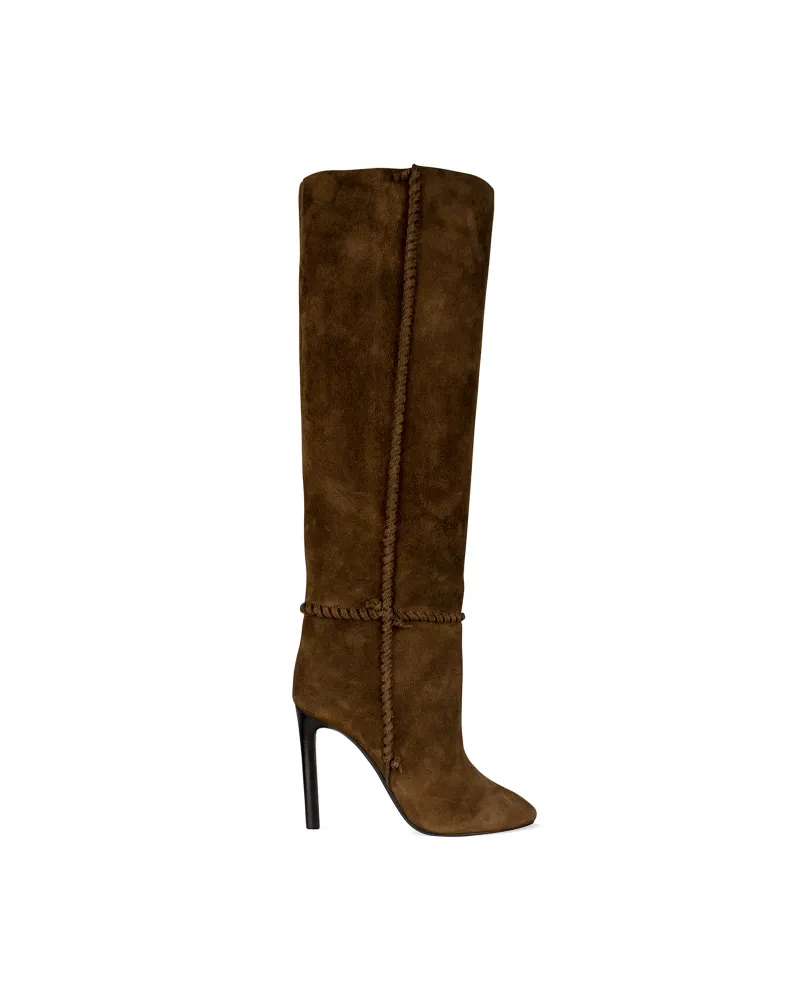Saint Laurent Mica Stiefel Braun Braun
