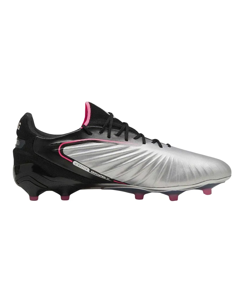 Puma King Ultimate" Fußballschuhe mit festem Boden für Herren (Silber/Schwarz Silber
