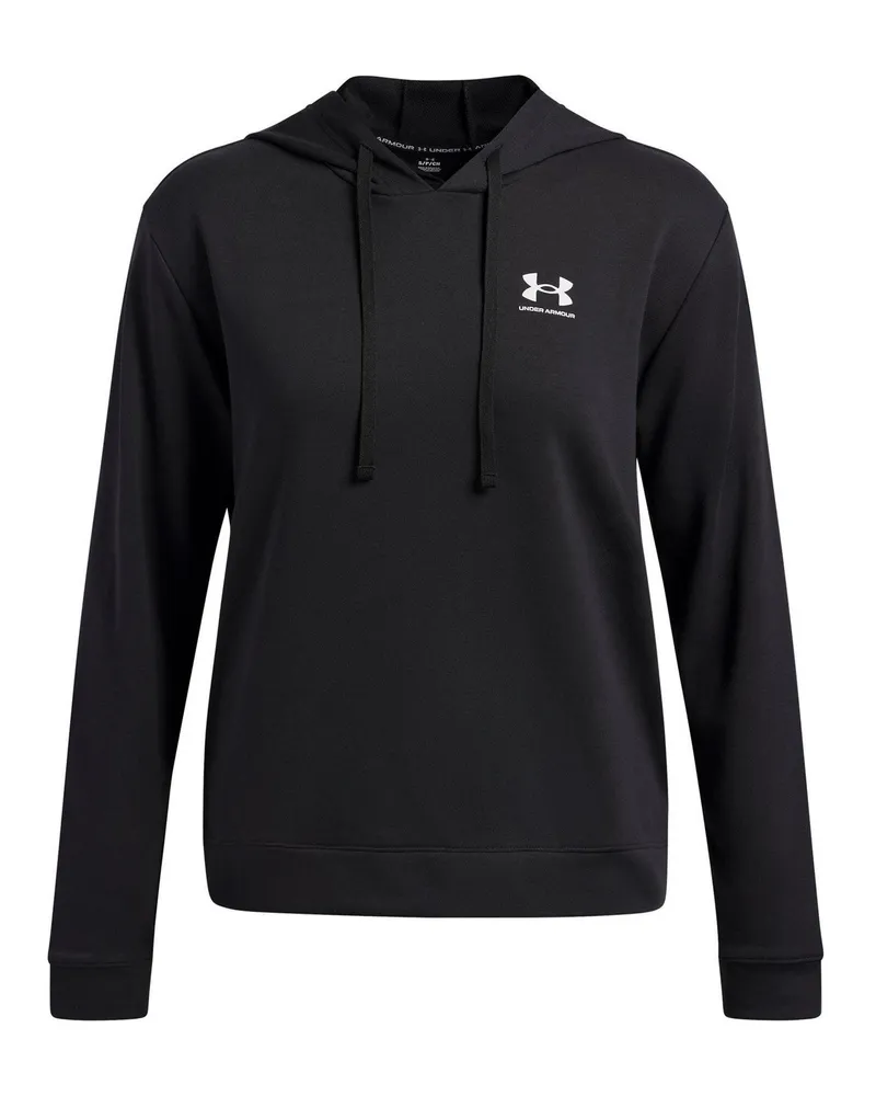 Under Armour Rival" Kapuzenpullover für Damen, Sweatshirt-Stoff (Schwarz Schwarz