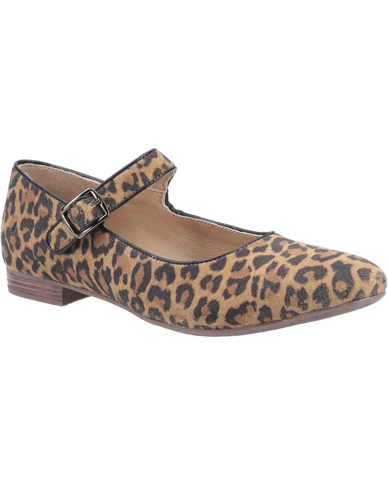 Hush Puppies Womens/Ladies Melissa Leopard Suede Mary Janes (Braun/Schwarz Braun
