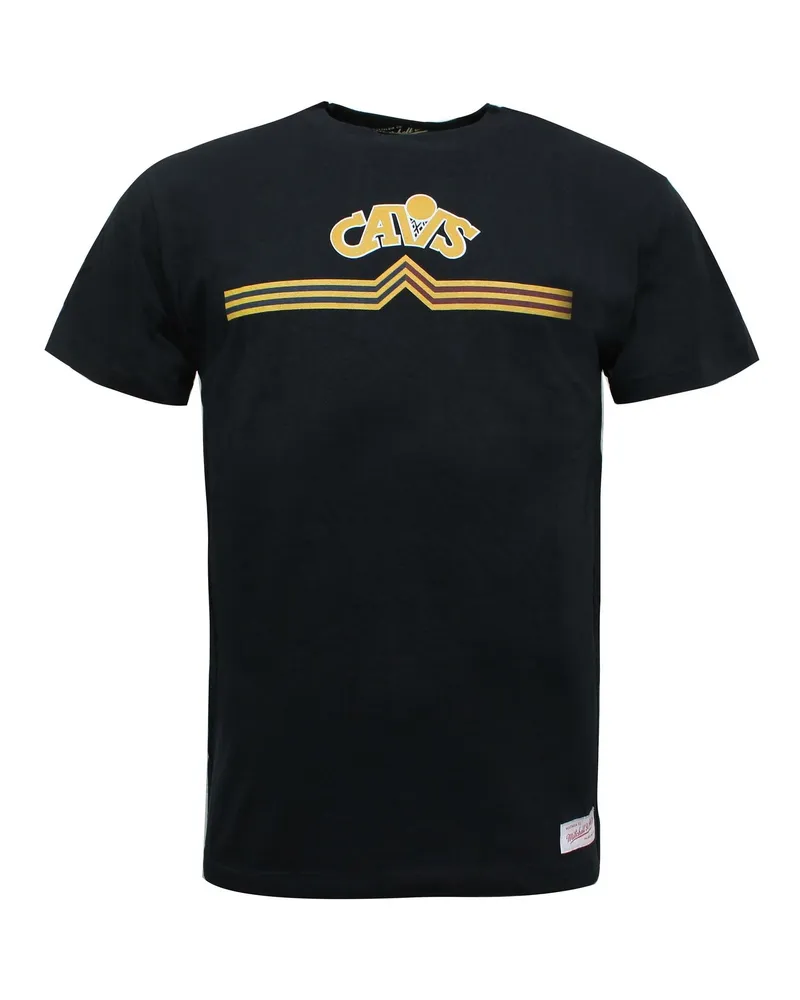 Mitchell & Ness Cleveland Cavaliers Short Split Trad Menens T-Shirt Schwarz