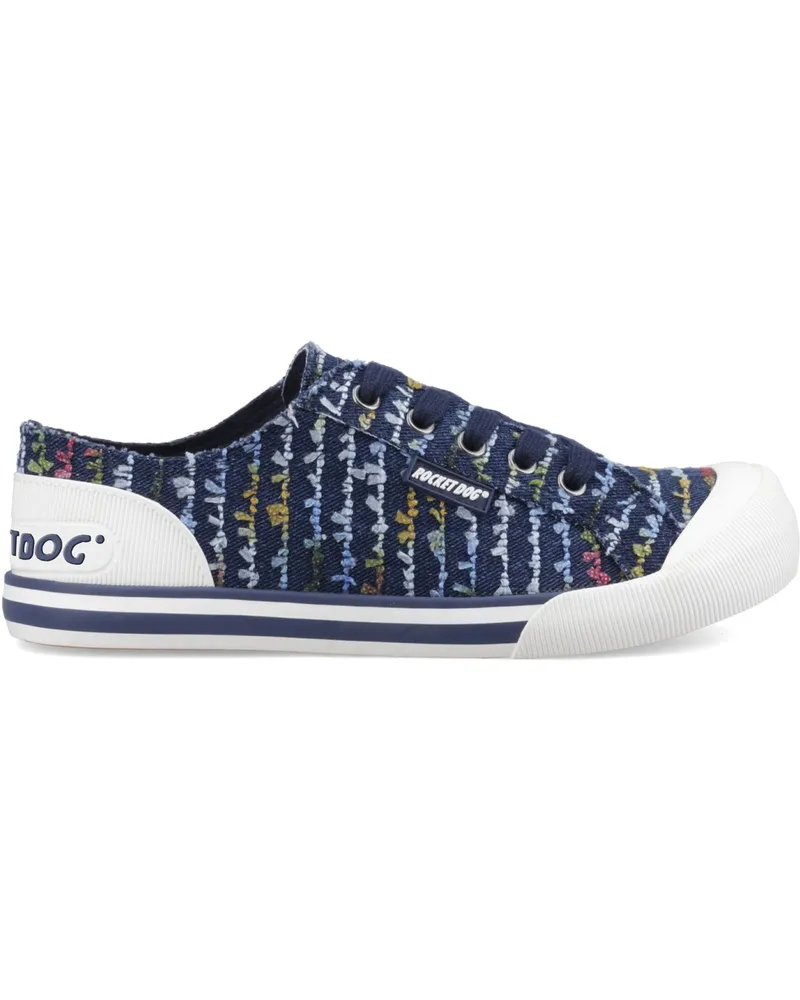 Rocket Dog Jazzin Radio Baumwolle Damen Blau Sneaker Blau