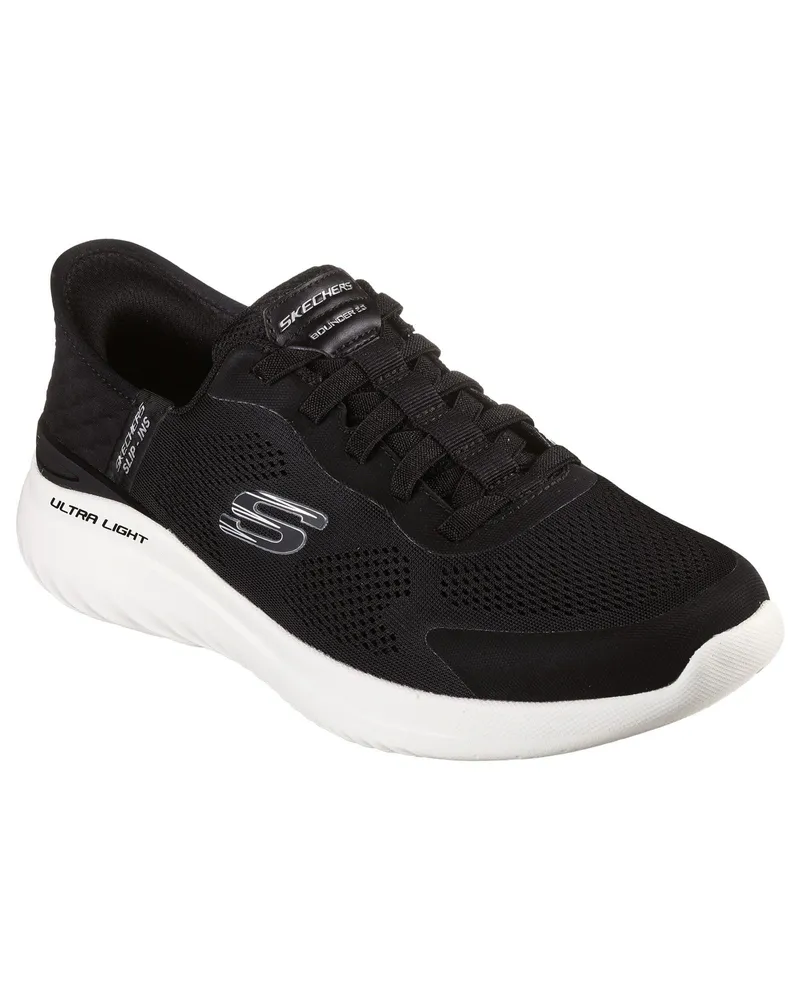 Skechers Bounder 2.0 Emerged Textile Herren Schwarz/Weiß Turnschuhe Schwarz