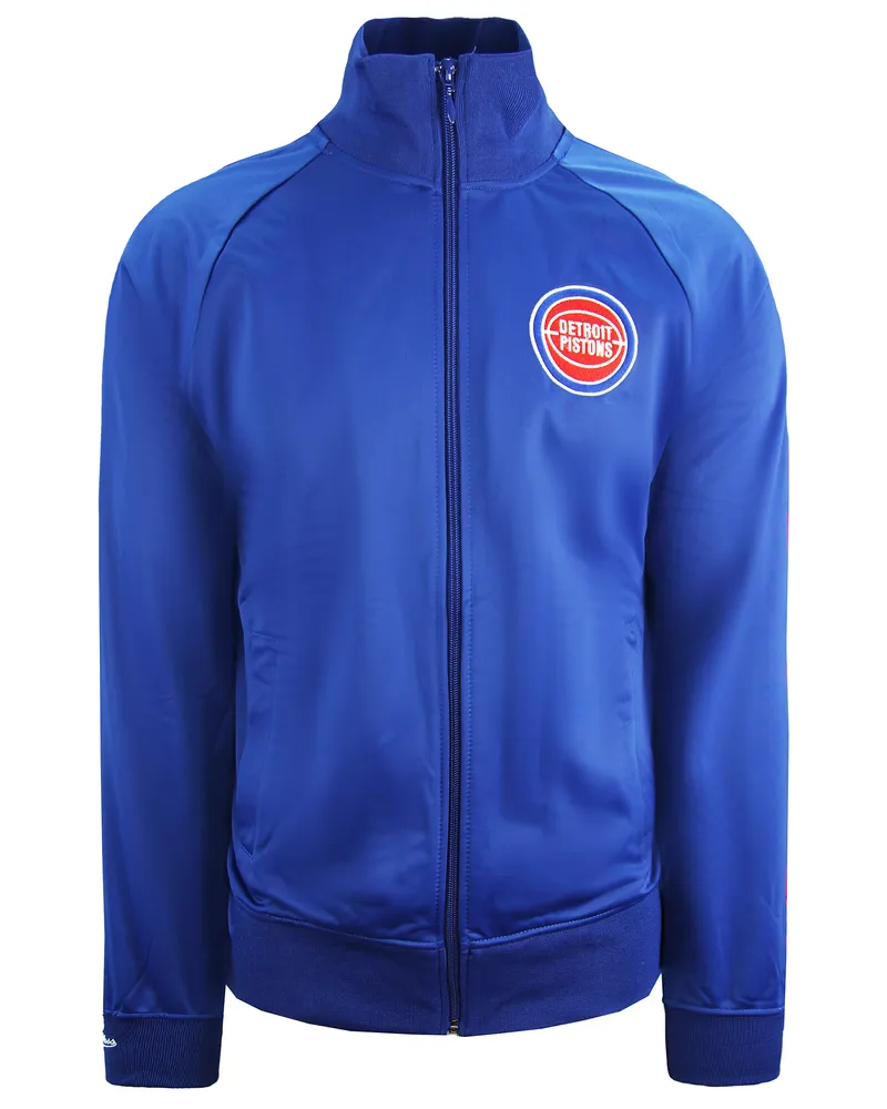 Mitchell & Ness Detroit Pistons Herren Blue Track Jacke Blau