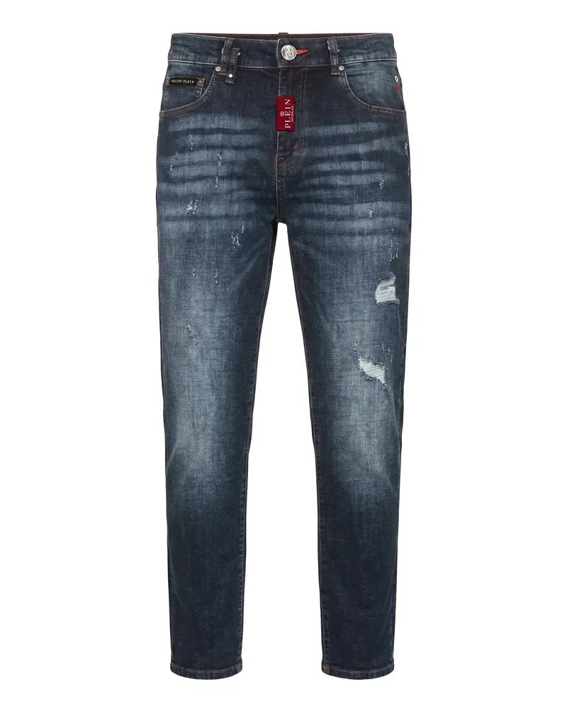 Philipp Plein New Tapered Fit Jeans Basic Blau