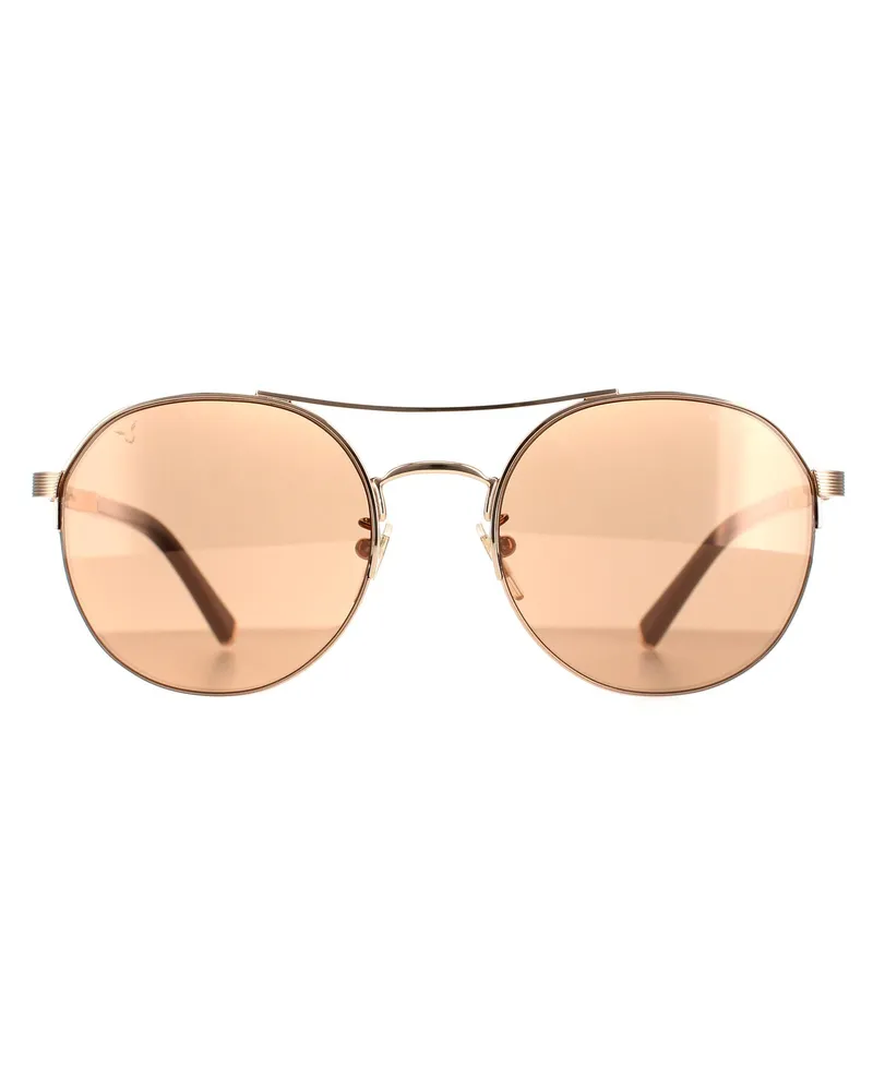 Police Polizei Aviator Herren glänzend Kupfer Gold Braun Spiegel Kupfer SPLA24 Lewis 03 Gold