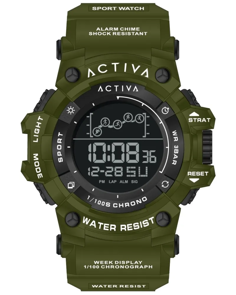 Invicta Digital ACW8082-033 Herrenuhr - Digitalwerk - ABS mit schwarzem Zifferblatt - 50 mm Grün