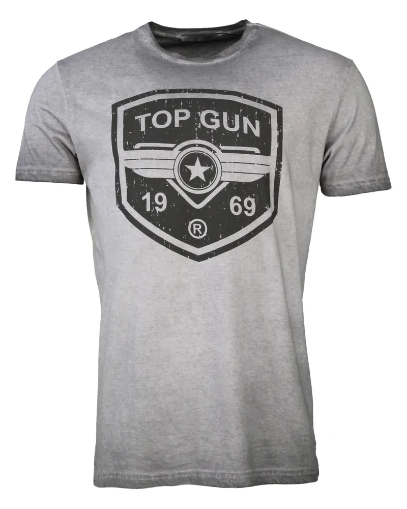 Top Gun T-Shirt Powerful TG20191043 Grau