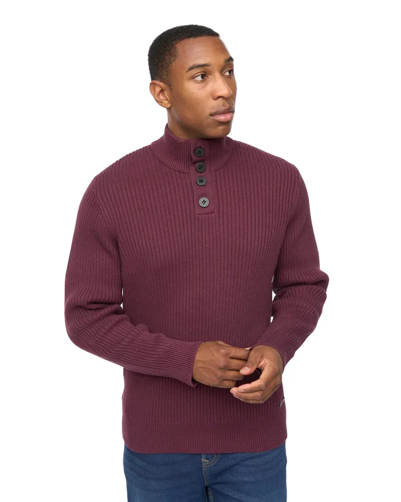 CrossHatch Wellburys" Pullover für Herren (Rosinen Rotbraun