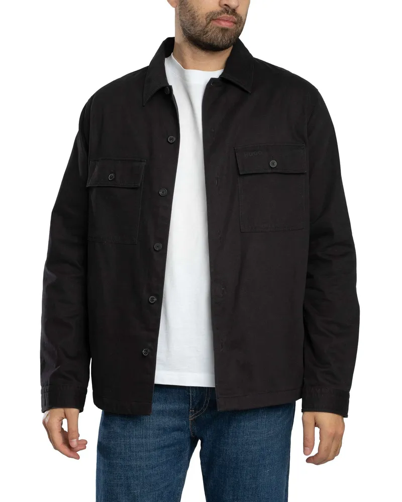 HUGO BOSS Epoldo Overshirt - Schwarz Schwarz