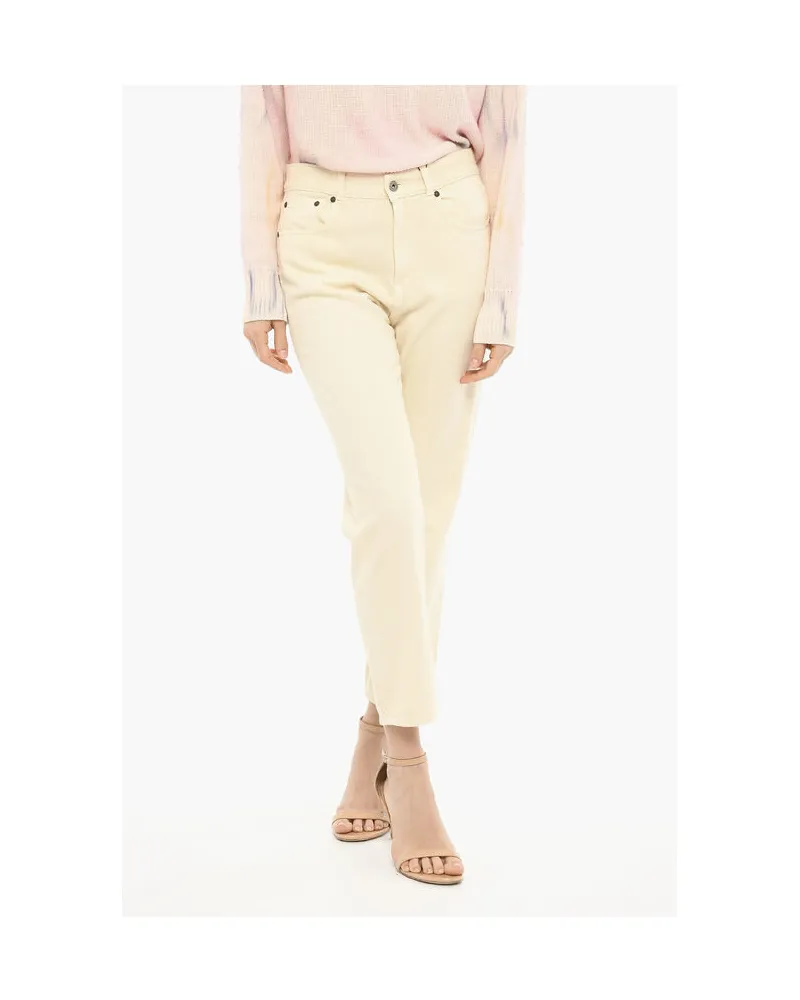 Woolrich 5-Pocket-Hose aus Baumwolltwill in Beige Beige