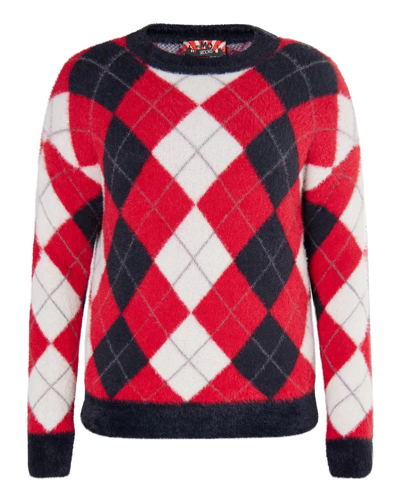 My Mo Strickpullover Damen Schwarz Rot Mehrfarbig Mehrfarbig