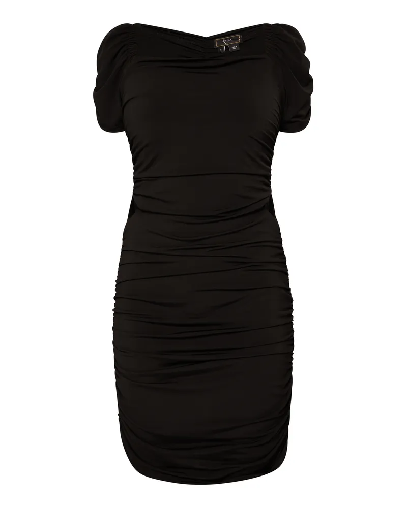 FAINA Minikleid Damen schwarz Schwarz