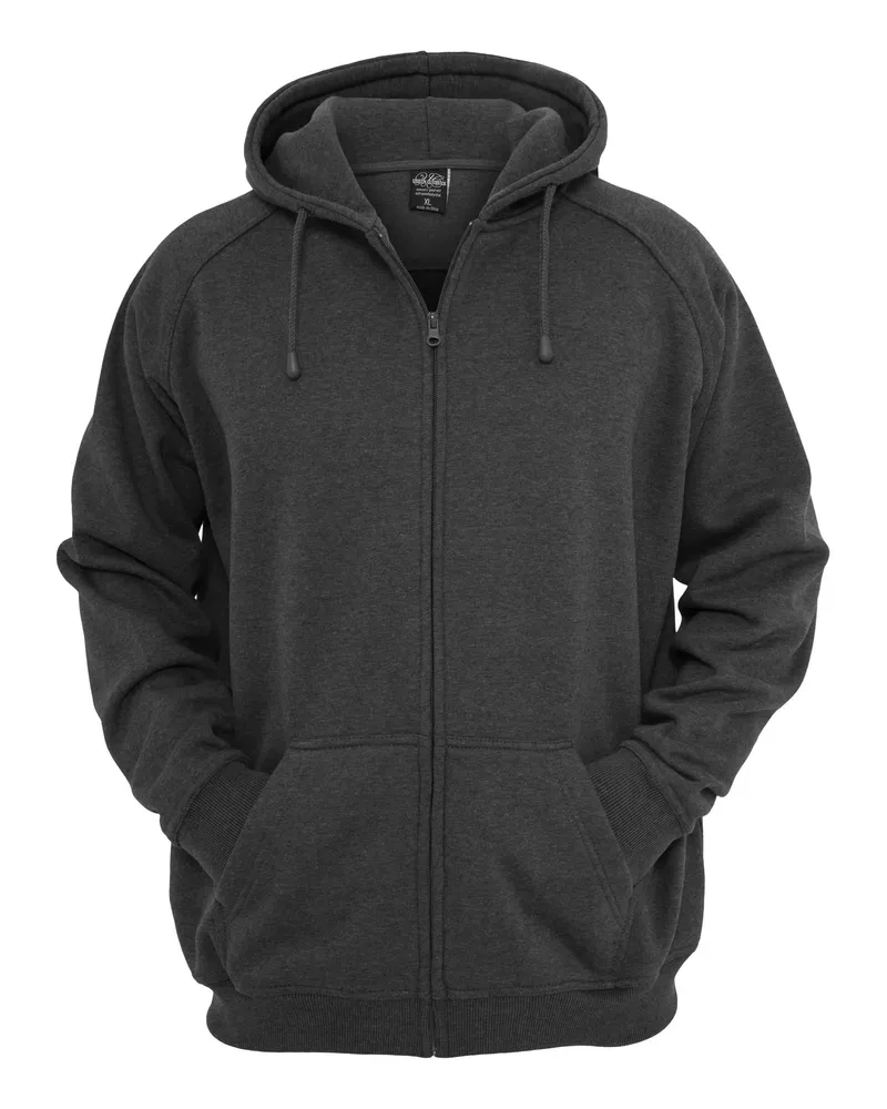 Urban Classics Kapuzenpullover Mit Reißverschluss für Herren (Holzkohle Anthrazit