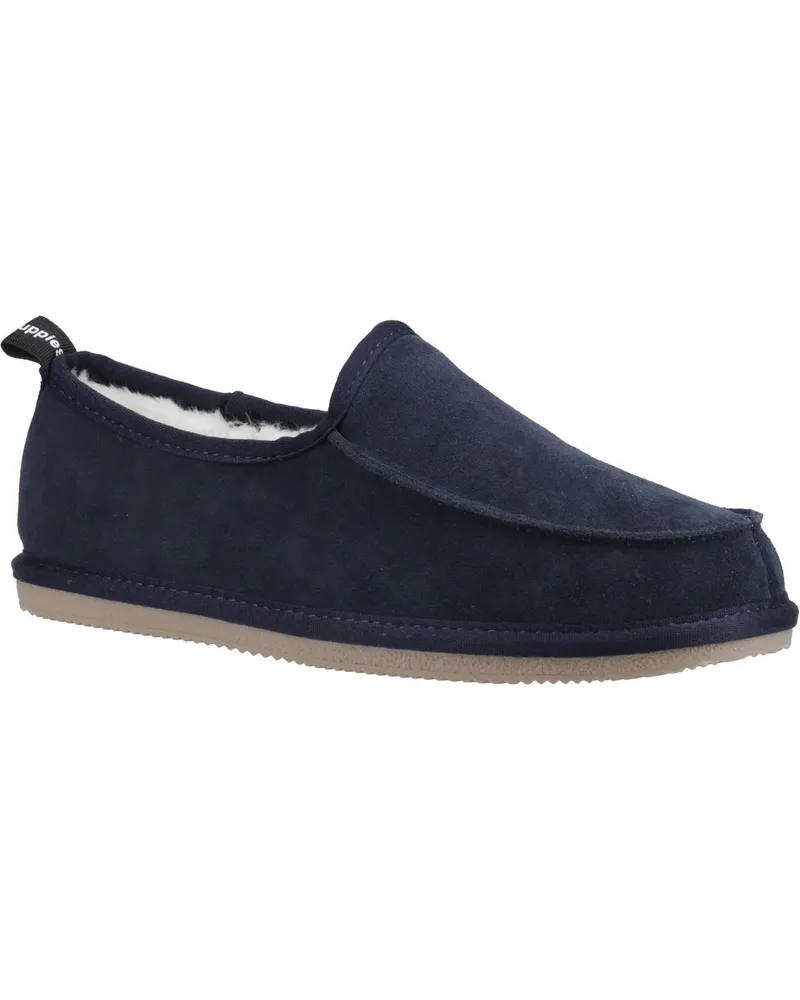 Hush Puppies Charles Wildleder Herren Navy Hausschuhe Marineblau