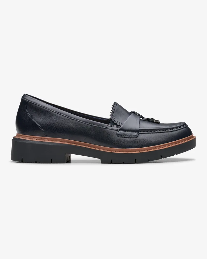 Clarks Westlynn Bella Navy Leather Schuhe Blau