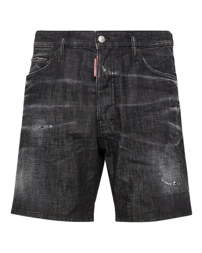 Dsquared2 Marine Bermuda Denim Schwarze Shorts Schwarz