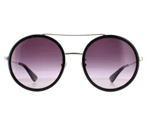 Lunettes De Soleil GG0061S 001 Dégradé Gris Noir Noir