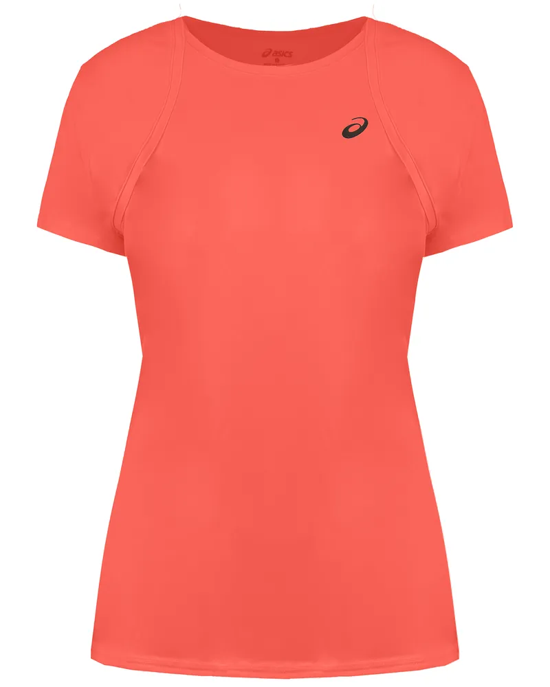 Asics Logo Womens Orange T-Shirt Orange