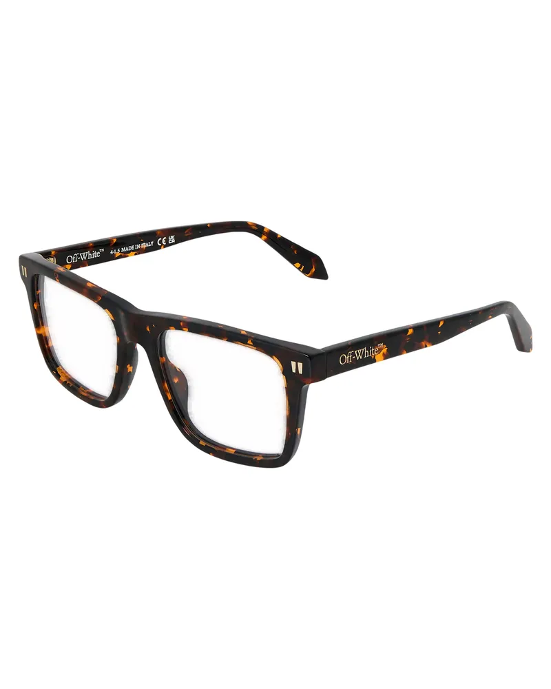 OFF-WHITE Style 8j" Sonnenbrille für Herren (Dunkles Havannabraun Dunkelbraun