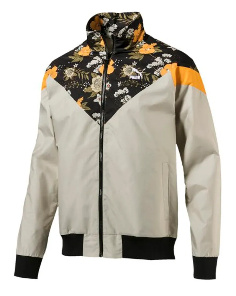 Puma MENS Trend überall über Druck gewebter Jacke Top 596727 32 Mehrfarbig