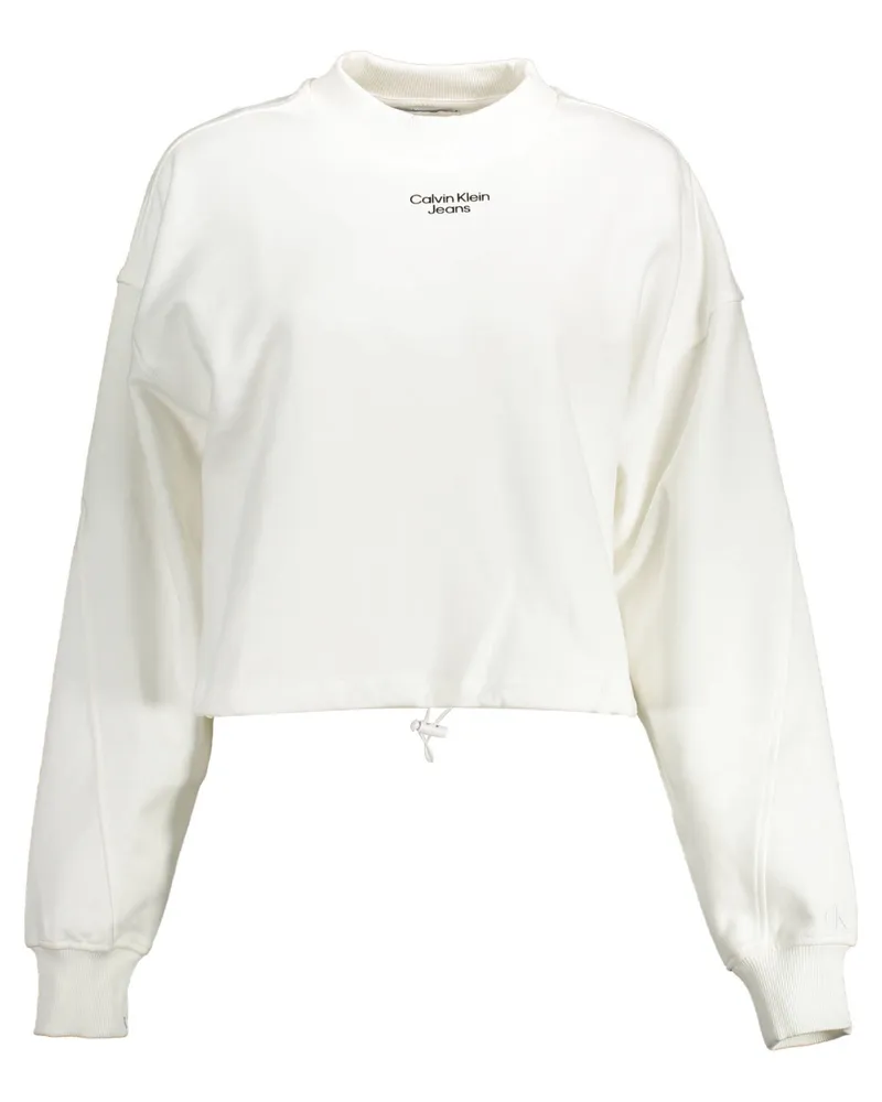 Calvin Klein Gekürzter Sweatshirt im lässigen Stil Elfenbein