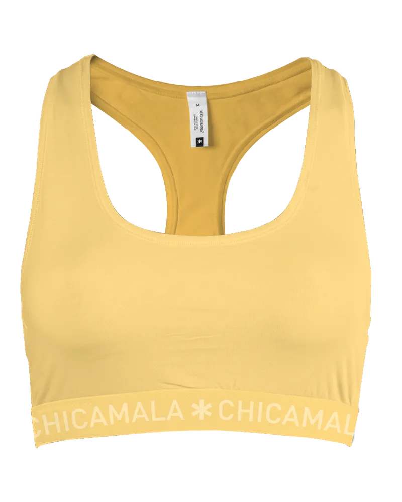 Muchachomalo Chicamala Racerback - Dames Sportbh Gelb