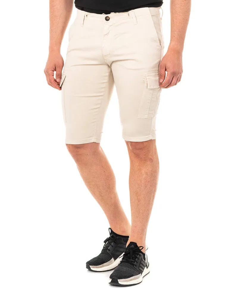 La Martina Bermudashorts mit mehreren Taschen, Gürtelschlaufen und verstellbarem Kordelzug LMB006 für Herren Beige