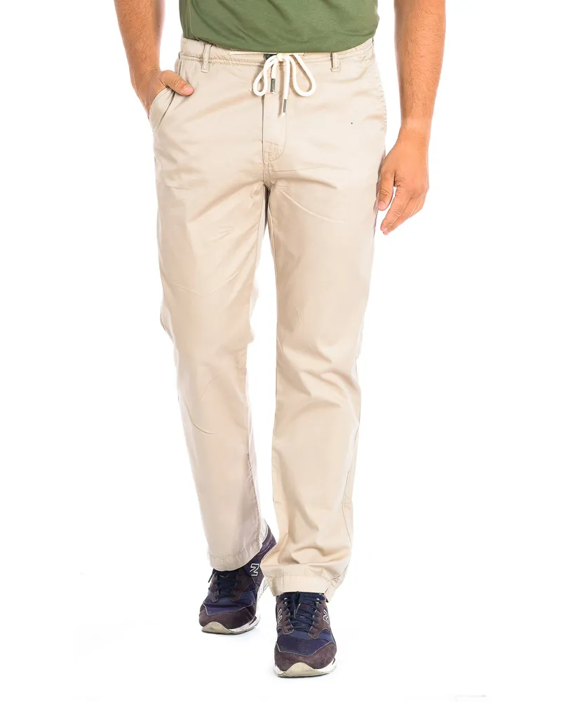La Martina Lange Hose mit geradem Schnitt TMT007-TW307 Mann Beige
