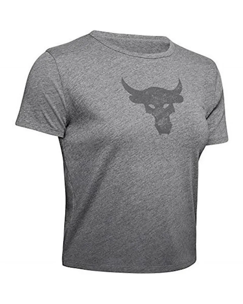 Under Armour X Project Rock Crop Top - Frauen Grau