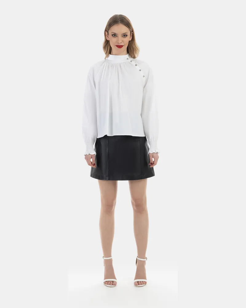 FAINA Blouse en coton Weiß