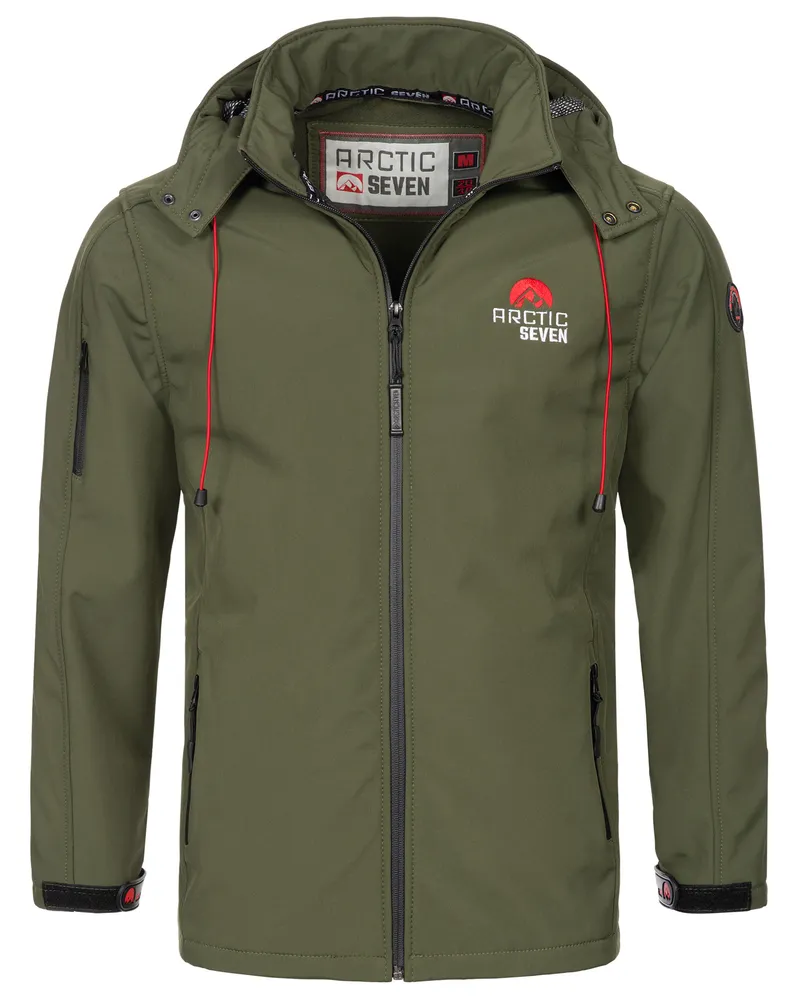 Arctic Seven Herren Softshell Jacke Olive Grün