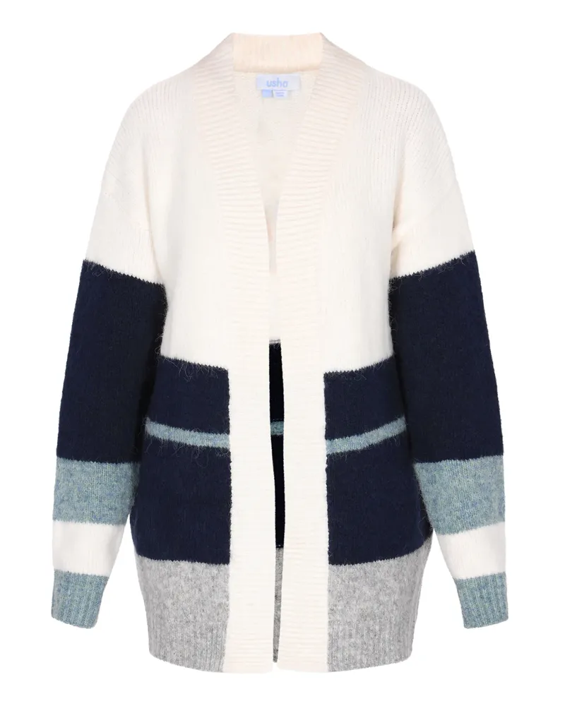 Usha Strickjacke Damen Marine Mehrfarbig Marineblau