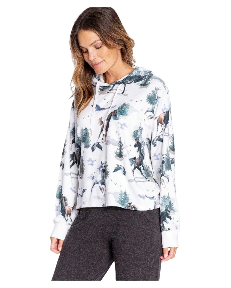 P.J. Salvage Kapuze mit Kordelzug für Damen, leger (Naturweiß Wollweiß