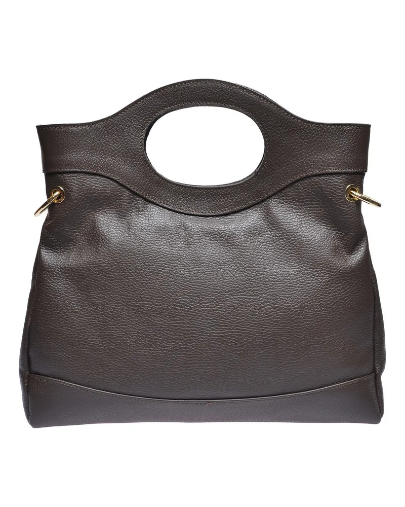 Anna Luchini Kastanienbraun Rindsledertasche Dunkelbraun