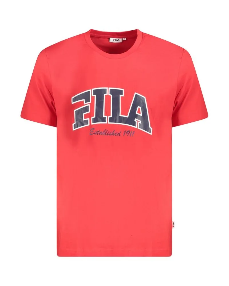 Fila T-Shirt mit Arch-Logo und kurzen Ärmeln - Rot Rot