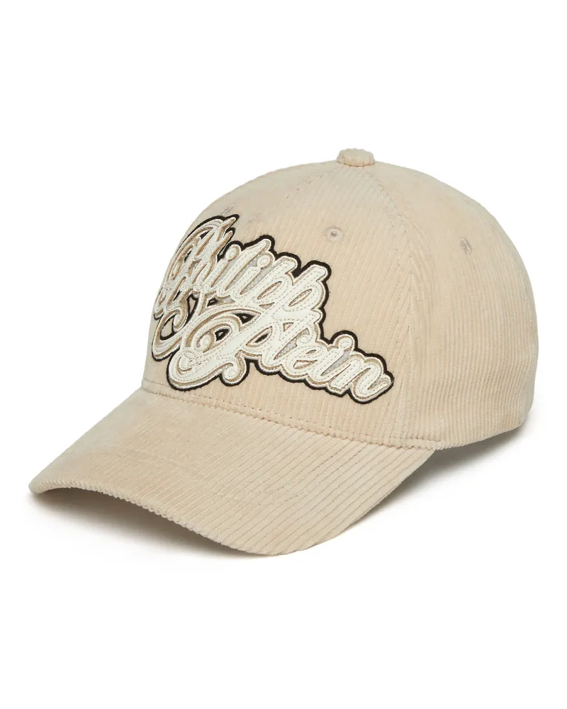 Philipp Plein Corduroy Cap Signature Beige