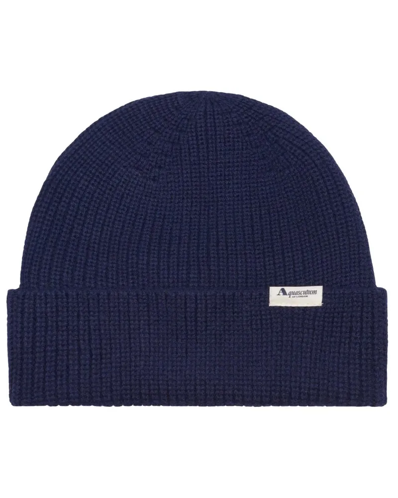 Aquascutum Active" Mütze für Herren/Damen Unisex, isolierend, Wollmischung, Für Außen (Dunkles Marineblau Marineblau