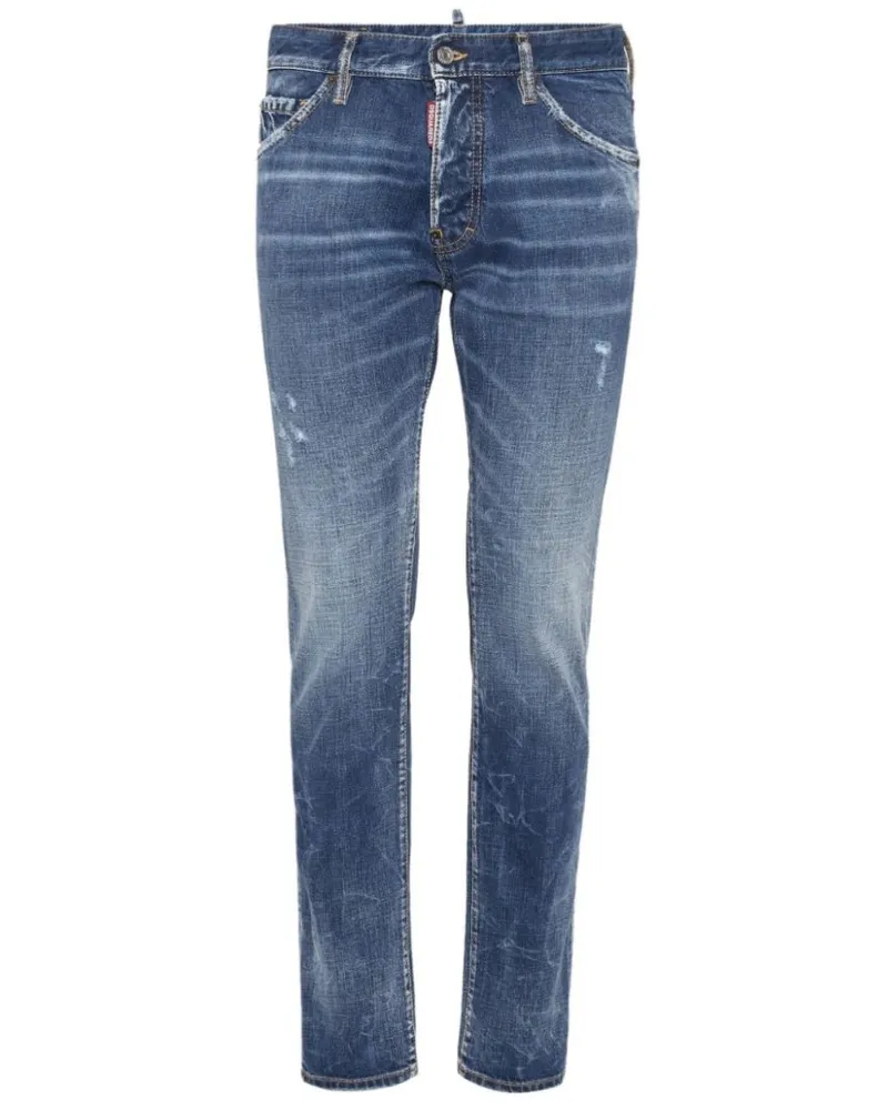 Dsquared2 Medium Reflective Lake Wash Cool Guy Jeans Navy Blue Blau