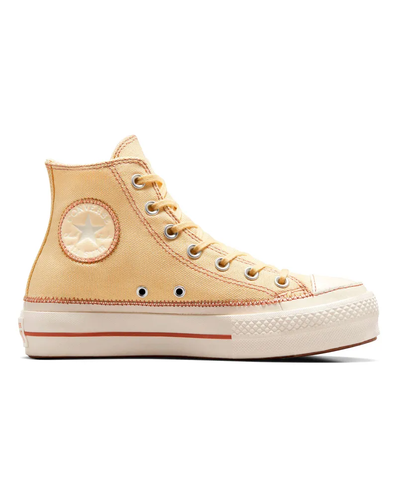 Converse MODE SCHUHE FRAUEN CHUCK TAYLOR ALL STAR LIFT PLATTFORM KONTRASTNÄHTE BRAUN Braun