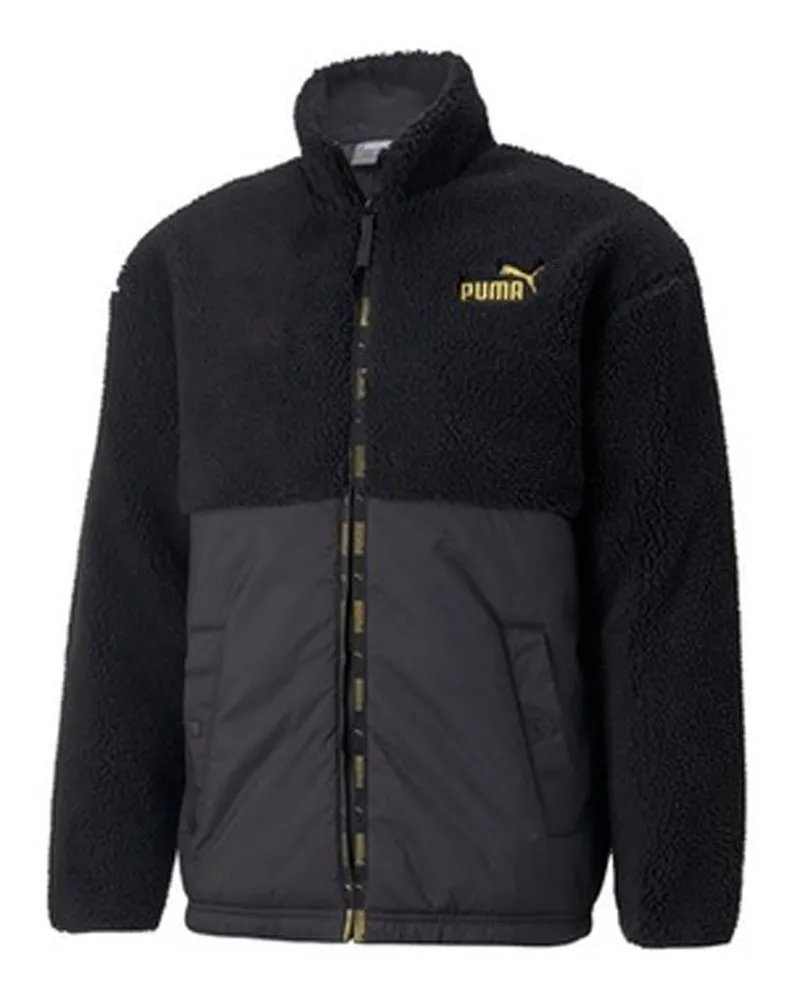 Puma Essentials+ Sherpa Jacke - Schwarz Schwarz