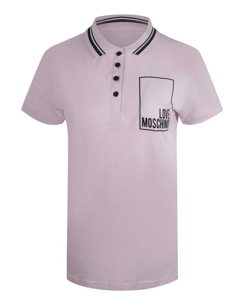 Moschino Love" Poloshirt für Damen, Baumwolle (Pink Rosa