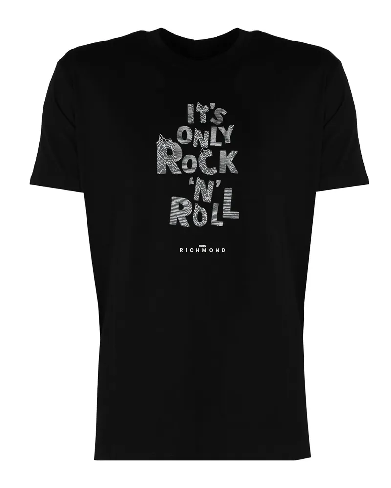 John Richmond T-Shirt Herren schwarz Schwarz